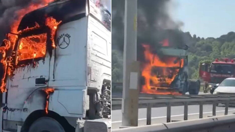 Eyüpsultan’da TIR Yangını: Araç Kullanılamaz Hale Geldi